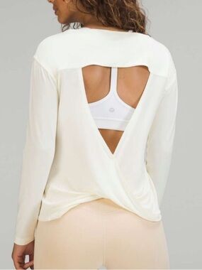 Lululemon Modal Blend Open Back Long Sleeve Size 8